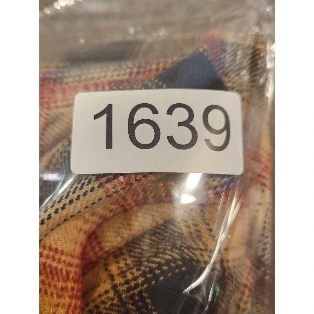True Religion Shirt Mens XL Yellow Plaid Flannel Snap Button Up‎ Casual
